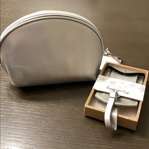 Make up bag and luggage tag